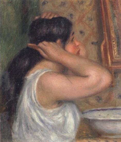 Pierre Renoir The Toilette Woman Combing Her Hair china oil painting image